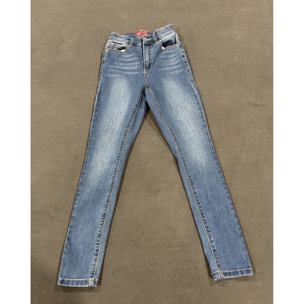 BBJ Skinny Jeans Womens 1/25 Blue Denim Cotton Stretch Mid Rise Medium Wash